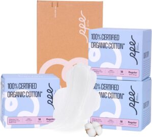 100% Organic Pads for Women 54ct, U...