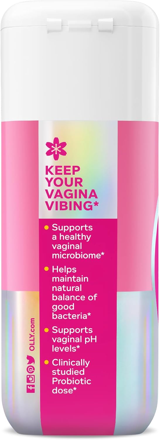 OLLY Happy Hoo-Ha Capsules, Probiotic for Women, Vaginal Health and pH Balance, 10 Billion CFU, Gluten Free - 25 Count - Image 10