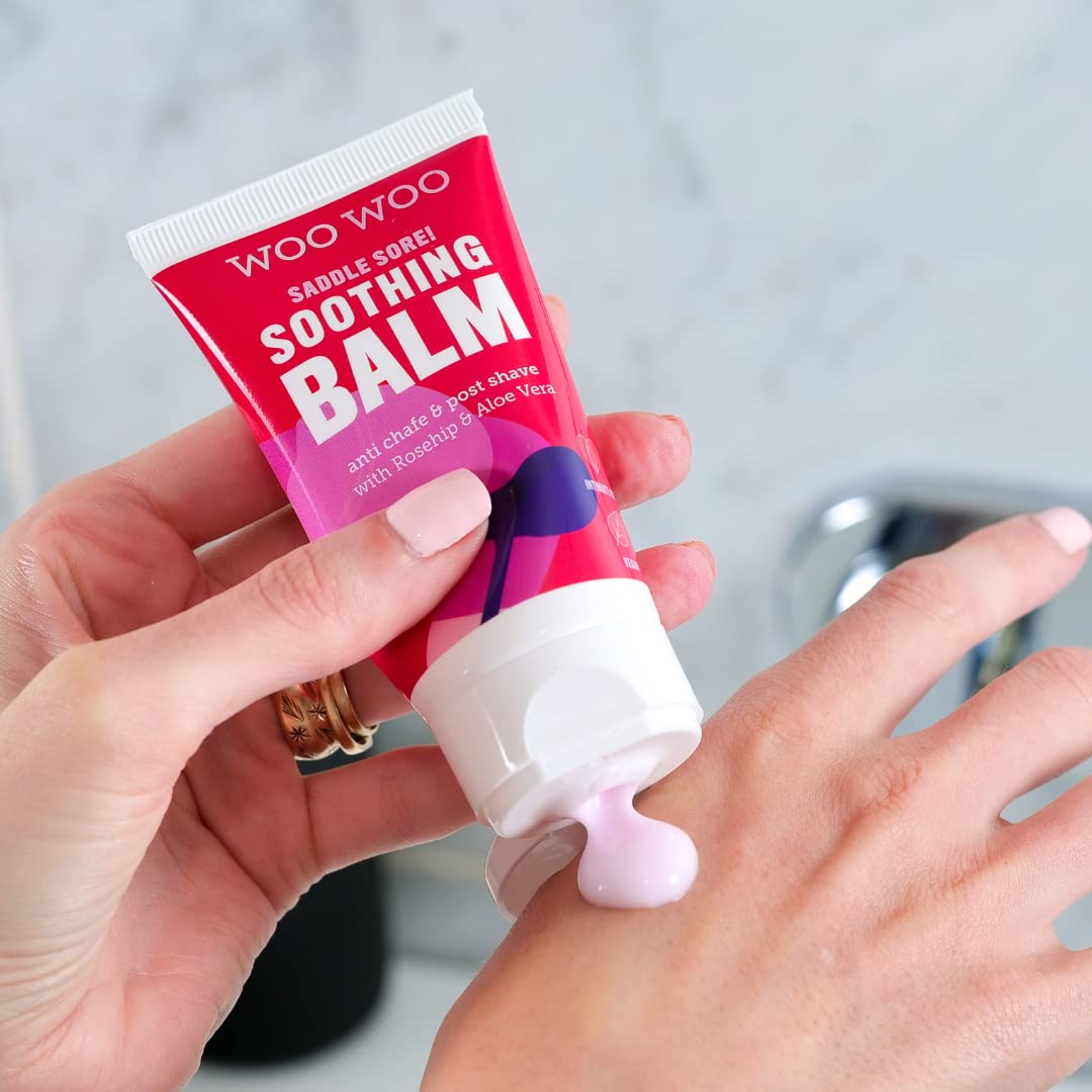 WOOWOO Saddle Sore! Soothing Balm - Vegan Anti-Chafing & Post-Shave Balm with Rosehip Oil & Aloe Vera for Sensitive & Intimate Skin Care | 50 ml - Image 5