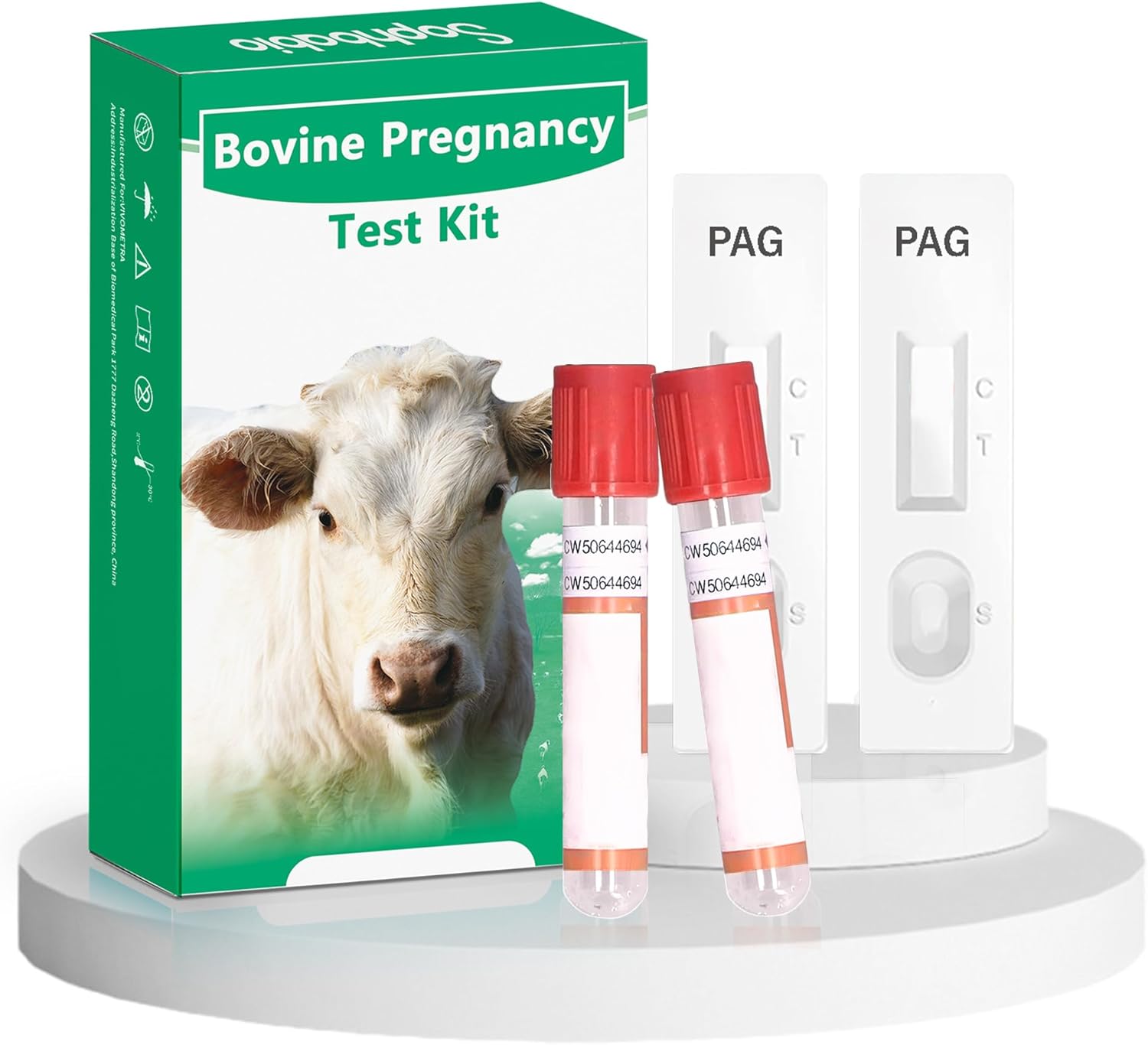 Bovine Pregnancy Test Kit - Includes 2 Tests, Rapid Results in 5-20 Minutes for Dairy & Beef Cows, Whole Blood, Serum & Plasma-Based Tests - Image 2