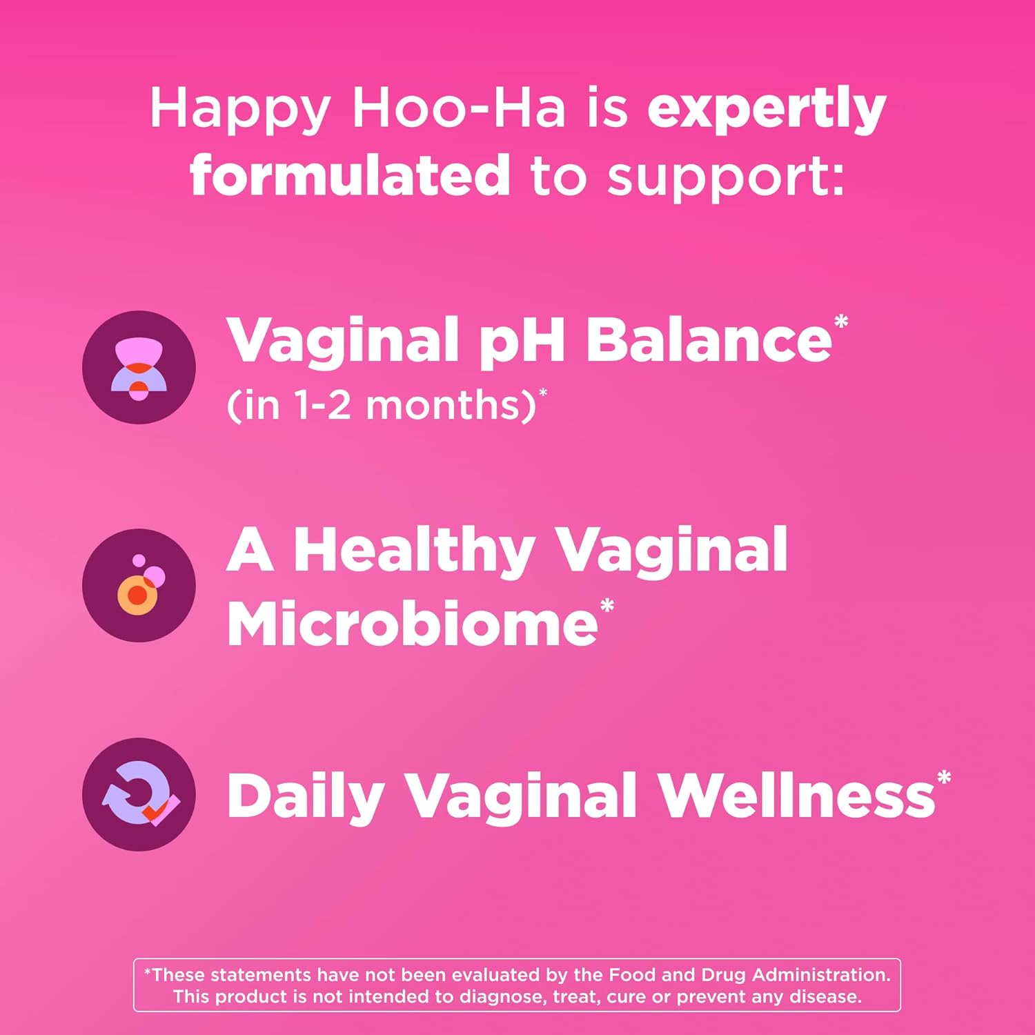 OLLY Happy Hoo-Ha Capsules, Probiotic for Women, Vaginal Health and pH Balance, 10 Billion CFU, Gluten Free - 25 Count - Image 3