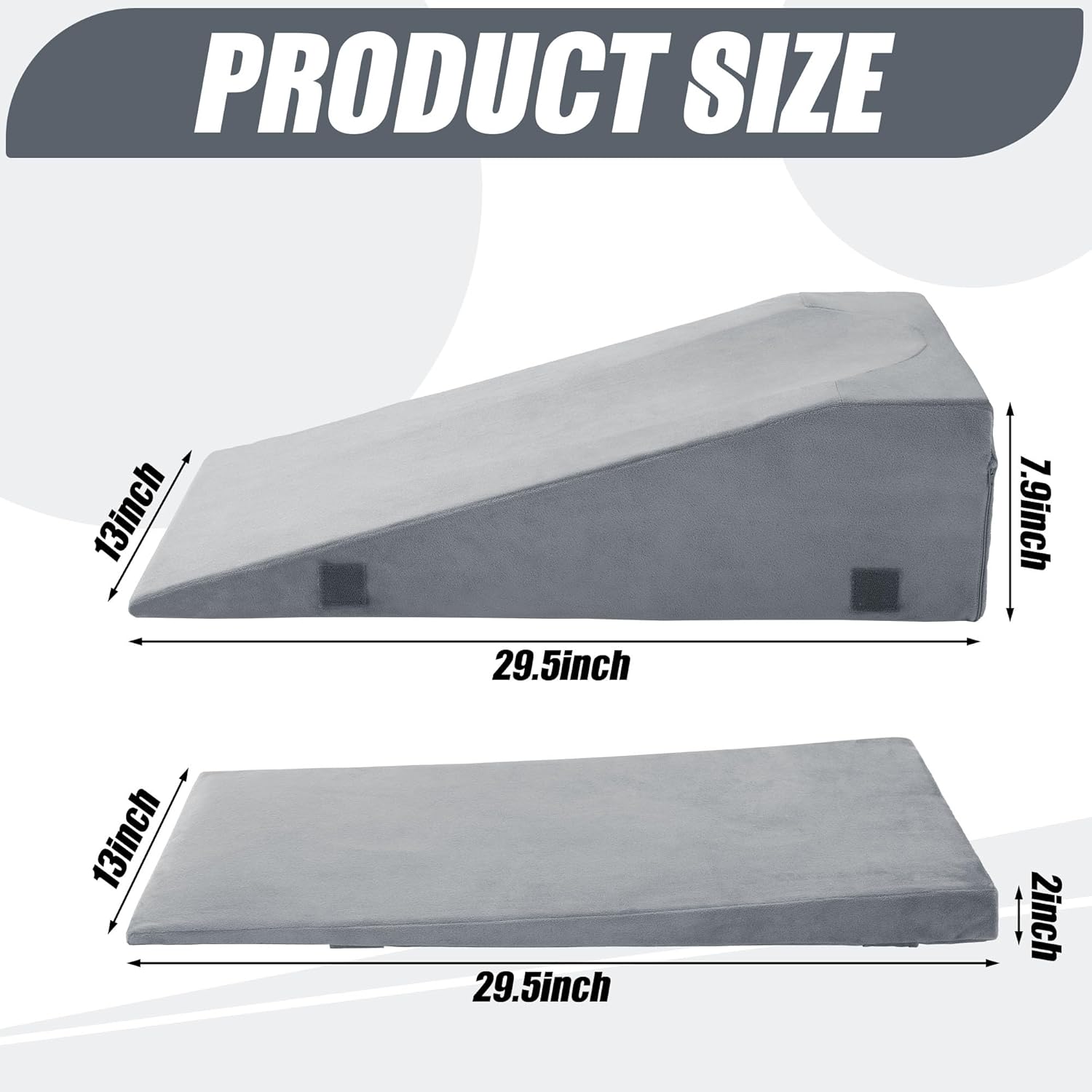 ROYALAY Leg Elevation Pillows for After Surgery, Adjustable Height Knee Surgery Recovery Equipment, Knee Replacement Recovery Aids for Hip Ankle Pain Relief Patent Pending, Single Leg - Image 2