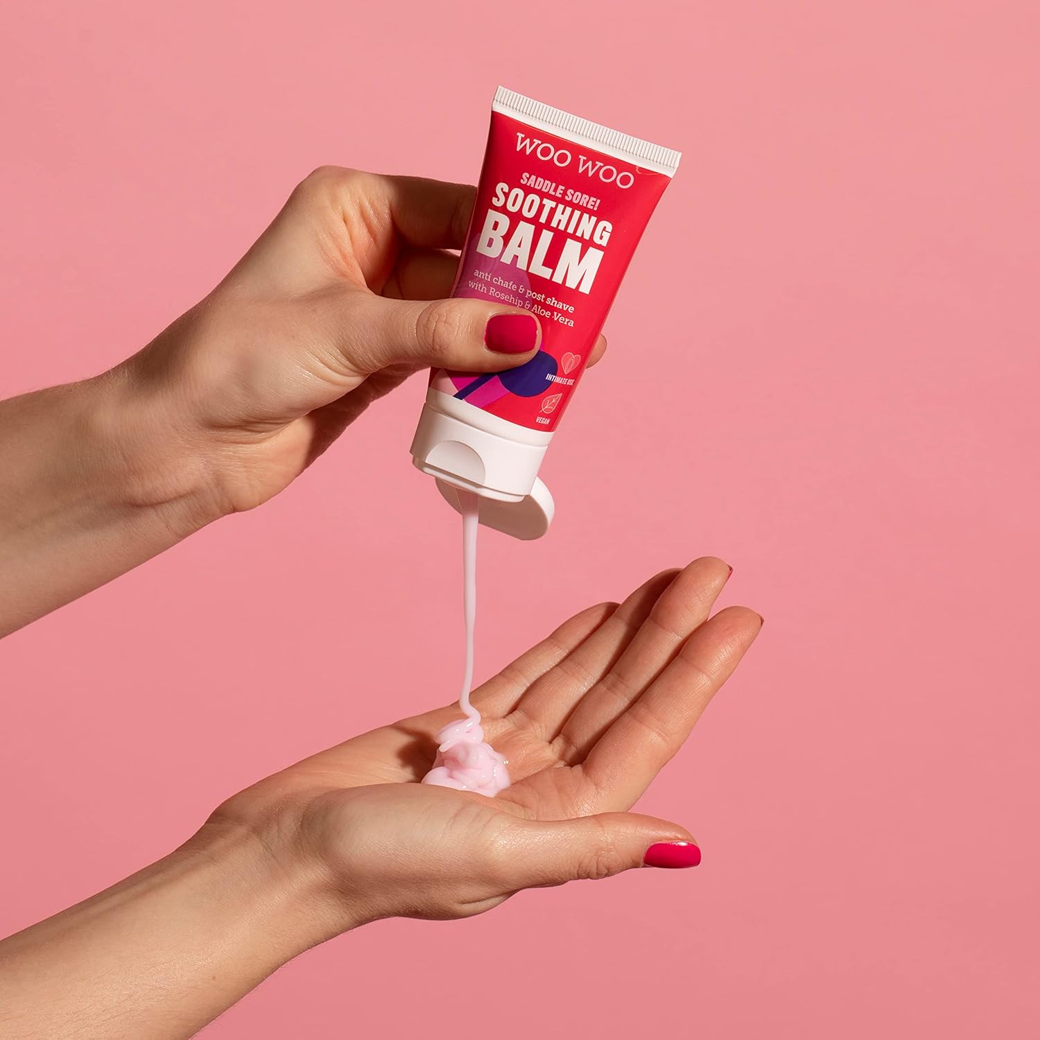 WOOWOO Saddle Sore! Soothing Balm - Vegan Anti-Chafing & Post-Shave Balm with Rosehip Oil & Aloe Vera for Sensitive & Intimate Skin Care | 50 ml - Image 3