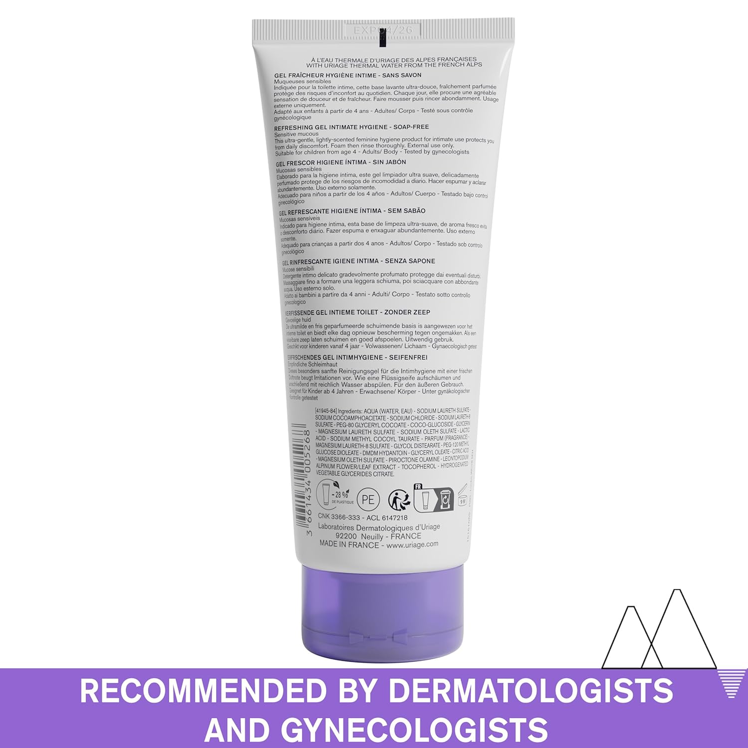 Uriage Gyn-Phy Itimate Wash Refreshing Gel Daily Hygiene For External Itimate Areas, Gently Cleanses & Respects Natural Balance, Foaming Gel, Floral Fragance, Tested Under Gynecological Control - Image 6
