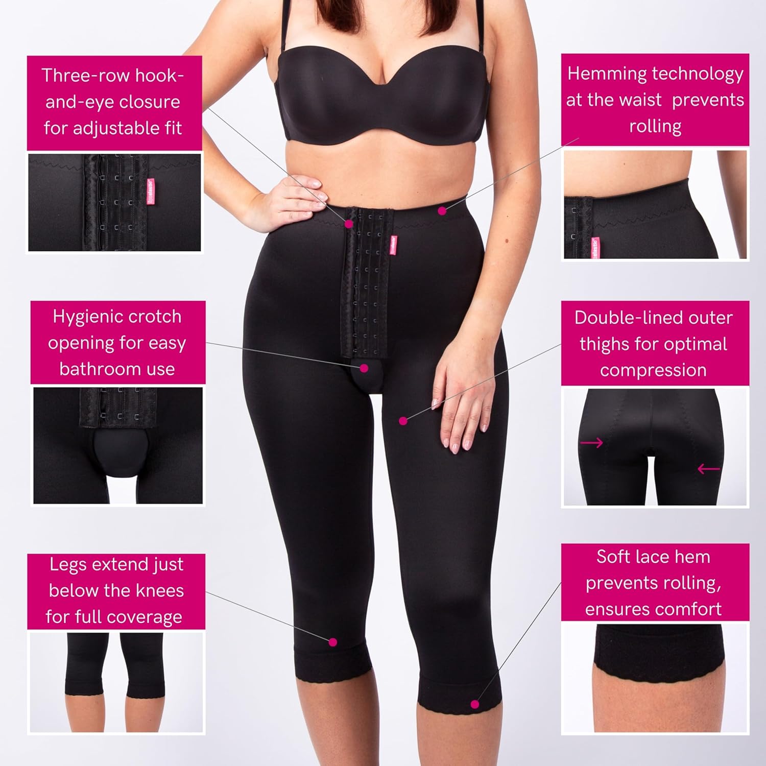LIPOELASTIC TD Variant Post-Operative Compression Garment – Ideal for Liposuction of Tummy, HIPS, Thighs, Buttocks & Knees - Image 3
