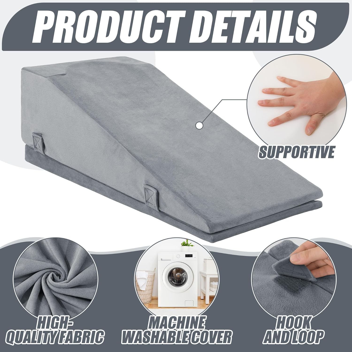 ROYALAY Leg Elevation Pillows for After Surgery, Adjustable Height Knee Surgery Recovery Equipment, Knee Replacement Recovery Aids for Hip Ankle Pain Relief Patent Pending, Single Leg - Image 6
