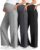 3 Pack Women’s Maternity Lounge Pants Wide Leg Over The Belly Pregnancy Pajama Pants Loose Casual Trousers