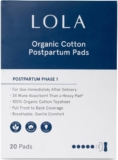 LOLA Organic Cotton Postpartum Pads...