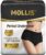 MOLLIS Disposable Period Underwear for Women, Postpartum Panties, Maternity Knickers Heavy Flow Leak Proof, Black, Large/X-Large, 8 Count
