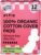 Pixie Organic Cotton Ultra Thin Postpartum Pads for Women – Extra Heavy Absorbency with Wings – Leak-Proof, Hypoallergenic & Unscented for Feminine Care – Compostable, Biodegradable – 12 Count