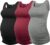 AMPOSH Women’s Maternity Tank Top 3 Pack Ruched Side Sleeveless Pregnancy Basic Shirt