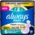 Always Maxi Overnight Feminine Pads with Wings for Women, Size 6, Ultimate Heavy Overnight Absorbency, Unscented, Up to 100% Leak-Free Protection, 21 Count