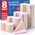 AZEN Premium 8 Pack Elastic Bandage Wrap (2×2″, 2×3″, 2×4″, 2×6″), Compression Wrap Bandage for Legs, Ankle, Knee, Tummy, Body, Latex-Free, Lymphedema Wraps for Legs